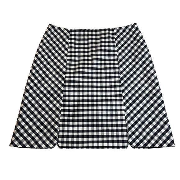 Brooks Brothers Gingham Print Mini Skirt Size 8 Preppy Academia Clueless 90s Y2K - Picture 1 of 9